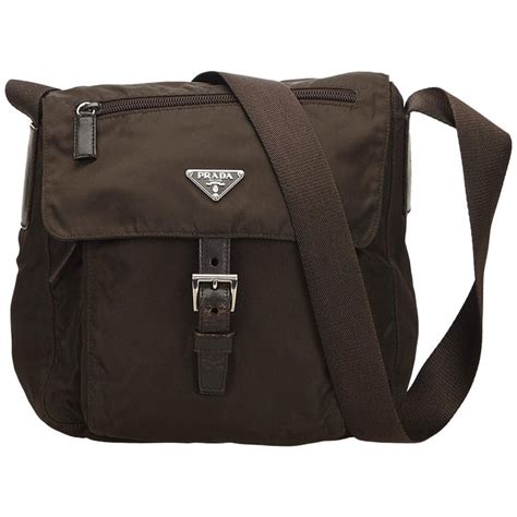 prada brown messenger|prada nylon crossbody messenger bag.